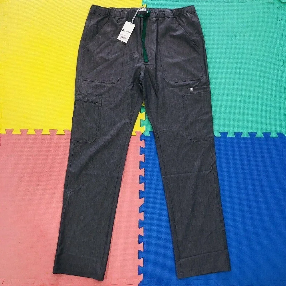 Figs Technical Collection Cairo Cargo Scrub Pants Gray Mens Large New With Tags